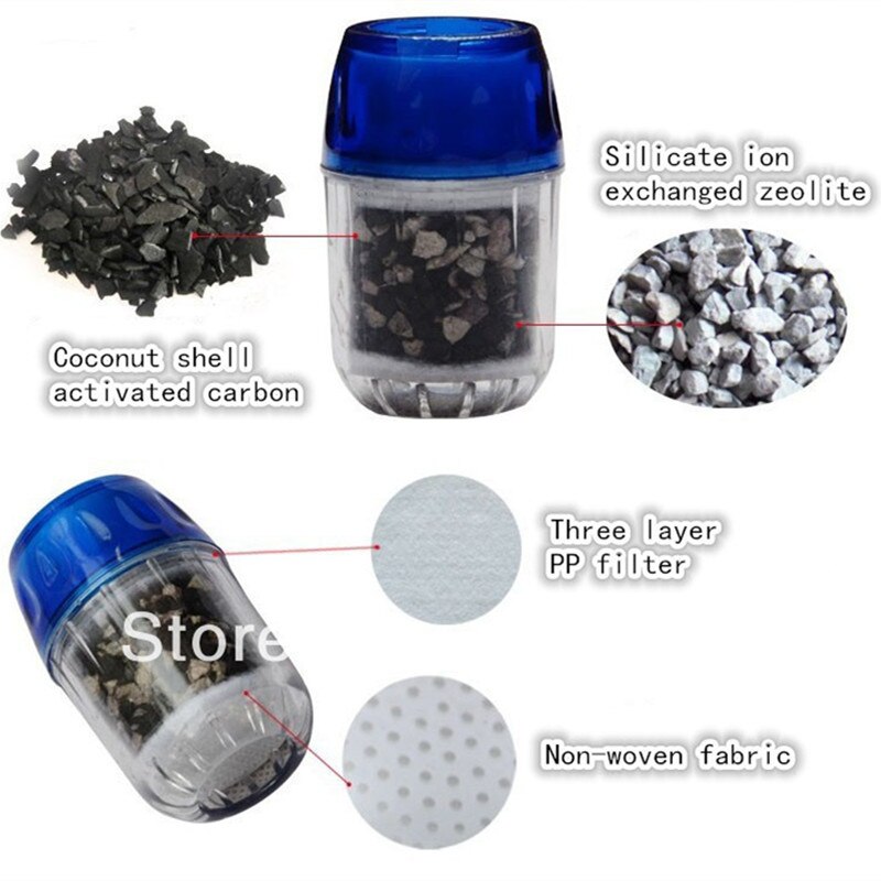 3 Stks/partij Actieve Kool Waterfilter Huishoudelijke Kraan Water Filter Toonaangevende Water Filter Purifier