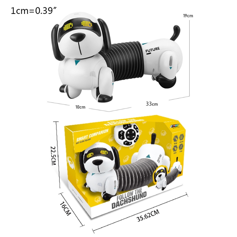 Afstandsbediening Teckel Hond Rc Robotic Stunt Puppy Speelgoed Huisdier Volgende Robot 54DF