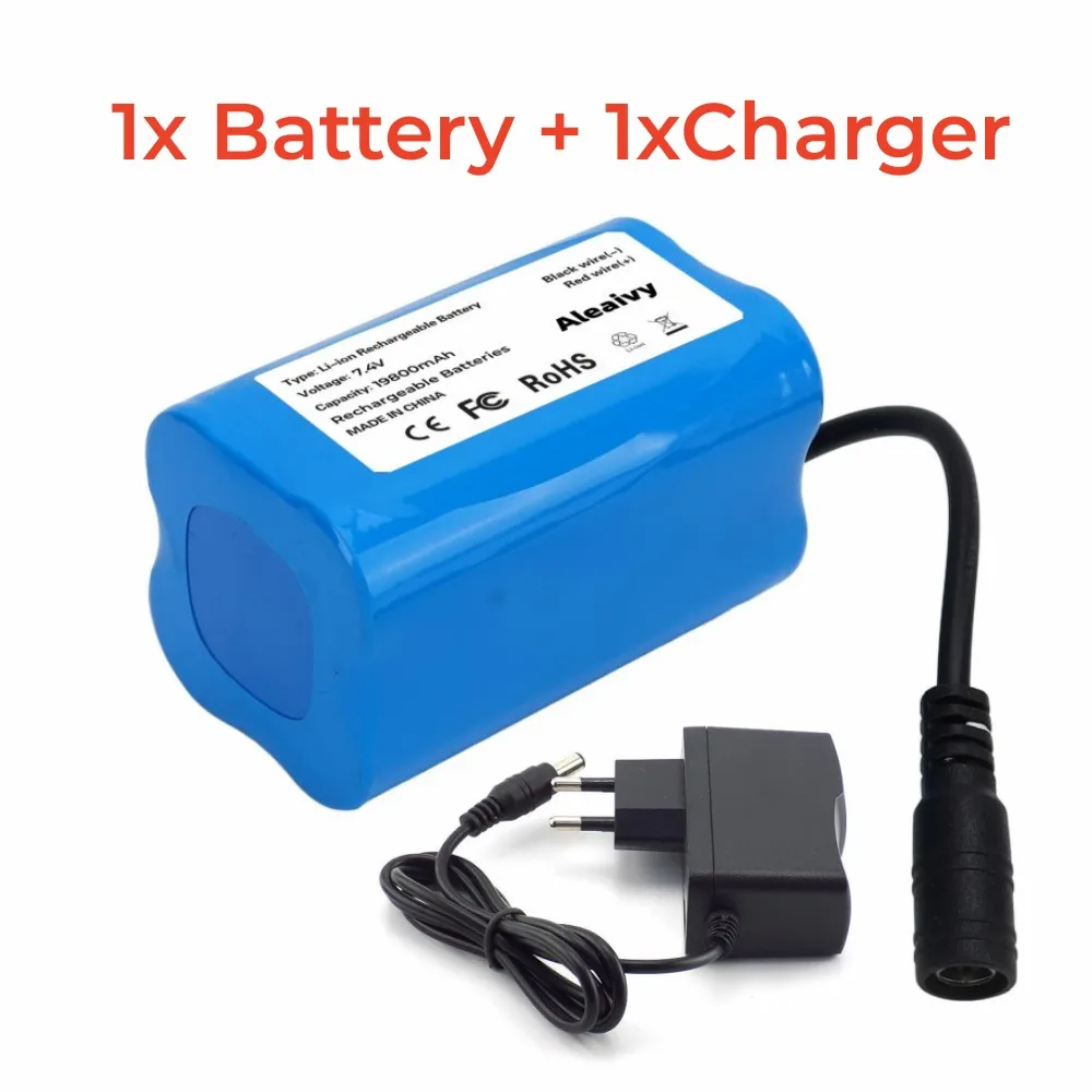 Li-ion-batteri 7.4v 19800 för  v020 v900 -5 v007 c18 h18 v18 d18b fx88 fjärrkontrollerade rc-fiskebåtsbatterier: Guld-