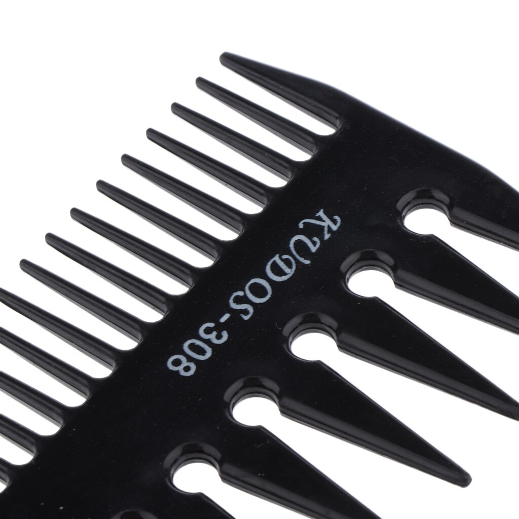 3 in 1 plast herr tre sidig kam för frisör, grooming och styling - svart