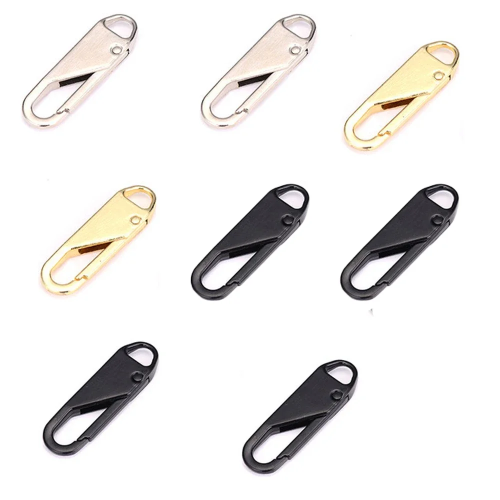 Kit de reparación de cremallera instantánea, tirador deslizante de cremallera de , repuesto para hebilla rota, bolsa de viaje, cabeza de cremallera de maleta, 2/8 Uds.: Plata antigua / Opción 2