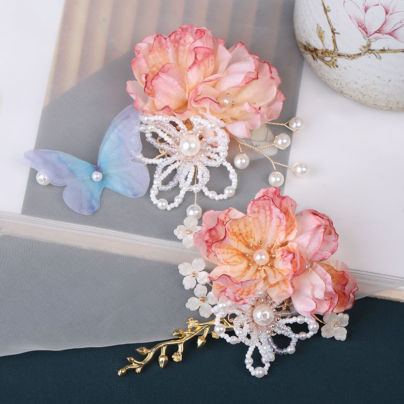 Vintage luxus schmetterlingshaarspange, chinesische hanfu haaraccessoires für damen