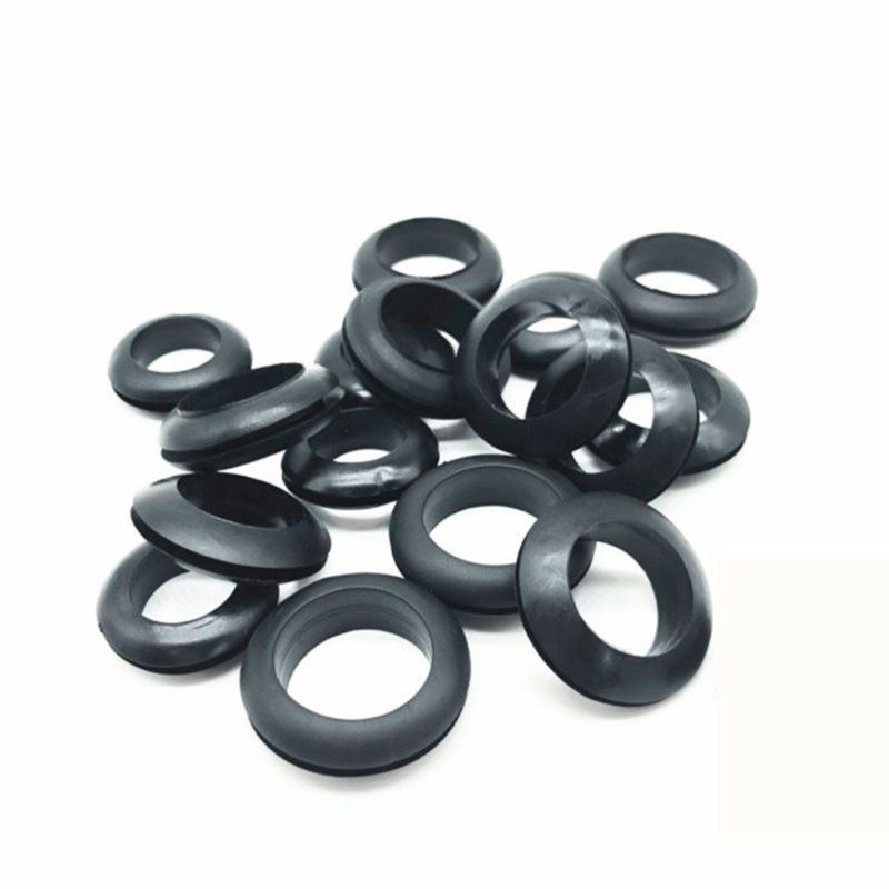 200 Stks/doos Rubber Tule Pakking Kits Voor Draad Kabel Zwart Assortiment Set 62KC
