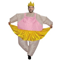 Christmas and Easter Big Party Halloween Dress Inflatable Ballerina Adult Costume Inflatable Ballerina Dress Suit: Pink
