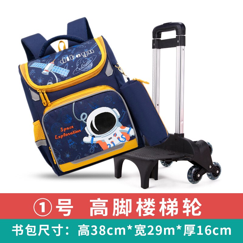 Afneembare kinderschooltassen met wieltjes meisjes jongens trolley schoolrugzak kinderschooltassen met wieltjes boekentas reisbagage