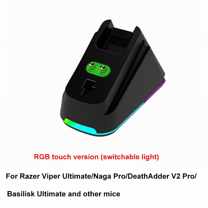 Logitech/Razer Universal Gaming Mouse Wireless Charger Viper/Viper/Baser G403/G502/G703/903/ GPW G pro x superlight Accessories: Razer RGB touch