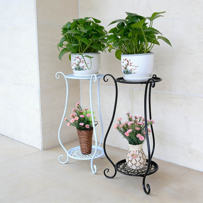 Mehrstöckiger Blumentopfständer für Innen und Außen mit Ablage, Freistehender Blumenständer Ich bin Europäischen Stil für Wohnzimmer und Balkon