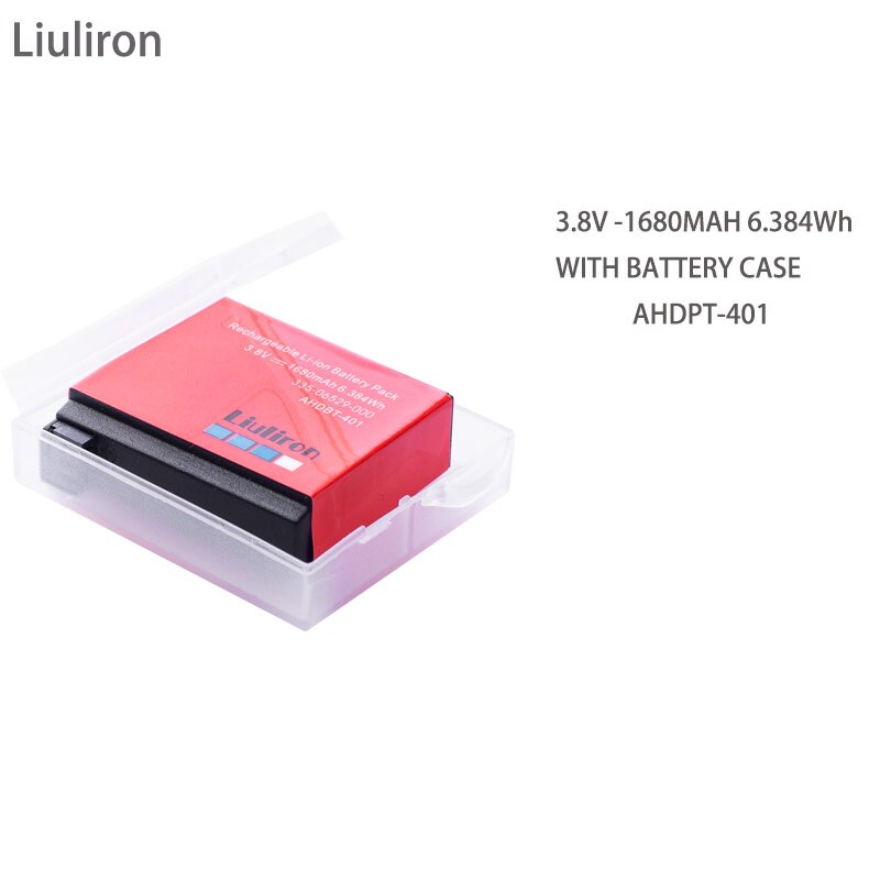 Batería de AHDBT-401 de 1680mAh para Gopro Hero 4, cargador de 3 lotes para Go Pro Hero 4, batería AHDBT 401, accesorios de cámara, 4 Uds.