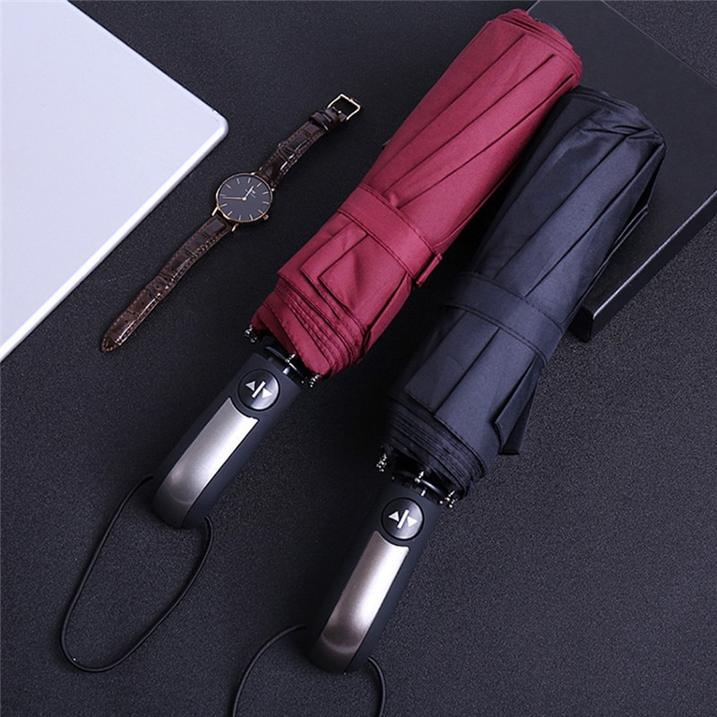 Paraplu Winddicht Double Layer Omgekeerde Paraplu Reverse Folding UV Bescherming Volledig Automatische Zonnescherm En Regen Paraplu @ D
