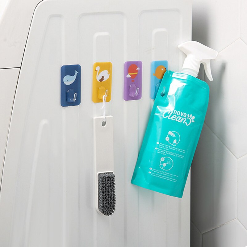 Niedliche wandhaken, nahtlose haken ohne bohren, tragfähig, selbstklebend, ideal für küche und bad