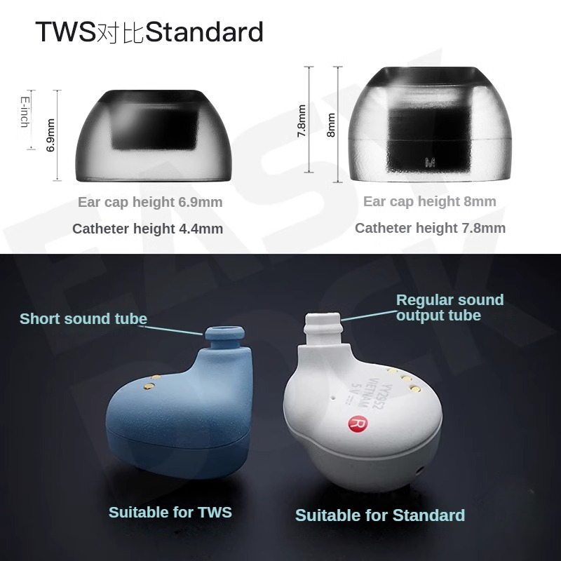 AZLA SednaEarfit Crystal LSR Ear Tips for In-Ear Earphones IEMs Hifi Anti-germ Eartips