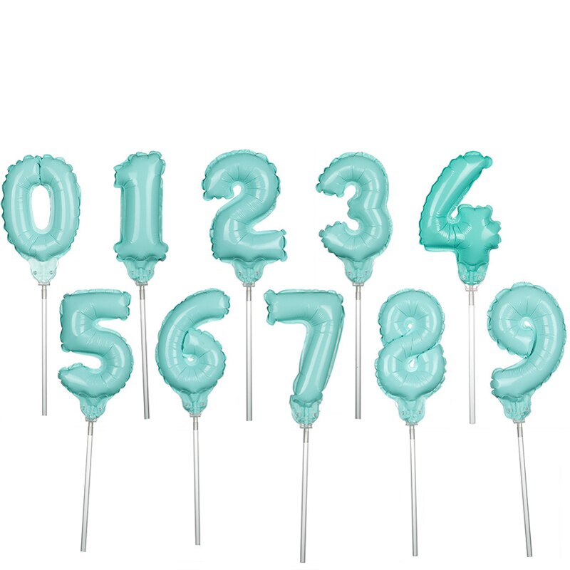 Happy Birthday Ballonnen Baby Shower Taart Decoraties Kerst 6Inch Alfabet Folie Brief Ballon: Light blue / 6