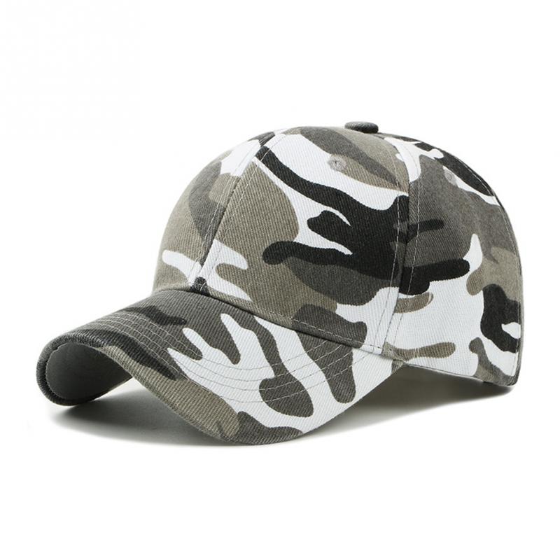 Snapback justerbar unisex army camouflage camo kasket casquette hat baseball cap mænd kvinder afslappet ørken hat marshmello: Hvid