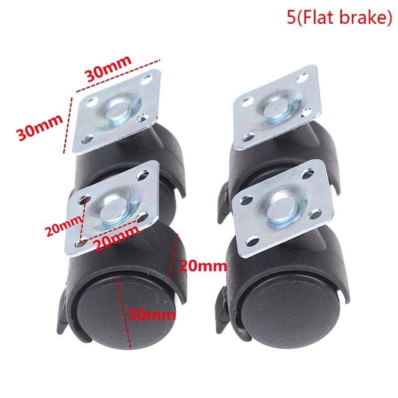 4Stck 30mm Universal- Stuhl Rad Bürostuhl Rollen Stuhl Räder Möbel Rollen schwenken Rollen Bremse Rad Ersatz Teile: A5