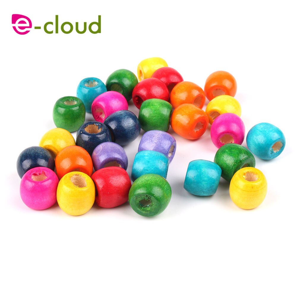 30 unids/bolsa multicolor redondo cabello de madera de cuentas temor Dreadlock cuentas para Jumbo trenza de cabello Dreadlock Accesorios