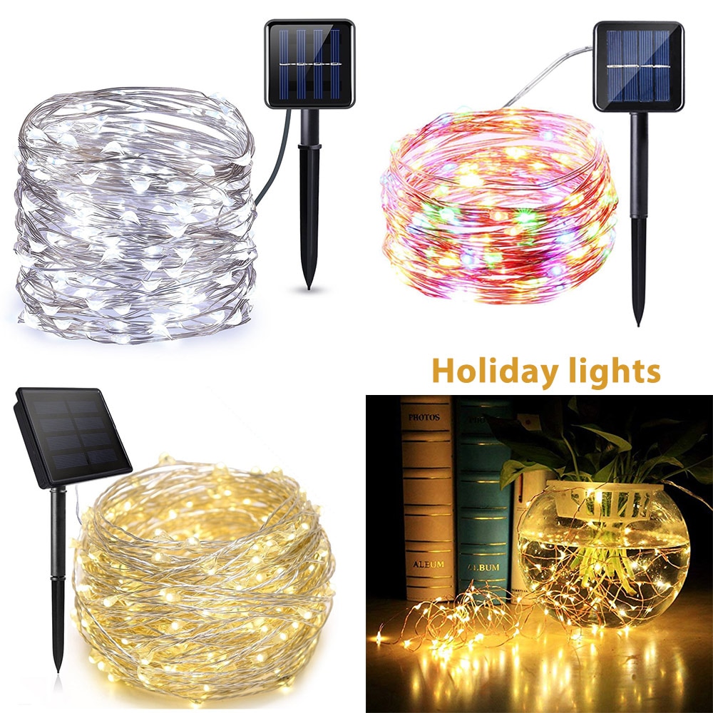 Solar lampa led utomhus 7m/32m led fairy lights julgirlanger solar garden party vattentäta lampor led string lights