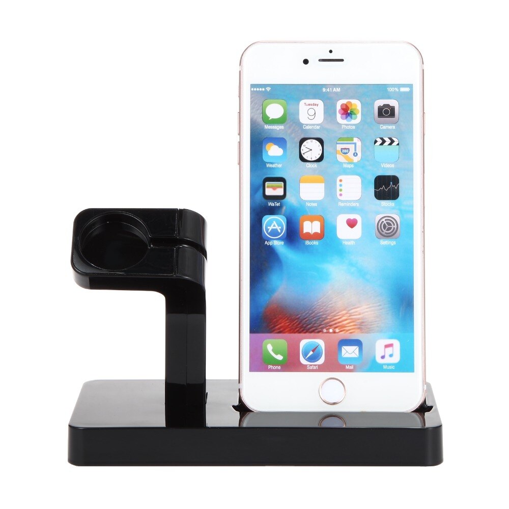Holder til apple watch stand 42mm 38mm 44mm 40mm 5/4/3/2/1 iphone  x 7/8 plus 6s 6 plus 6s 5s 2 in 1 tilbehør til opladerstation