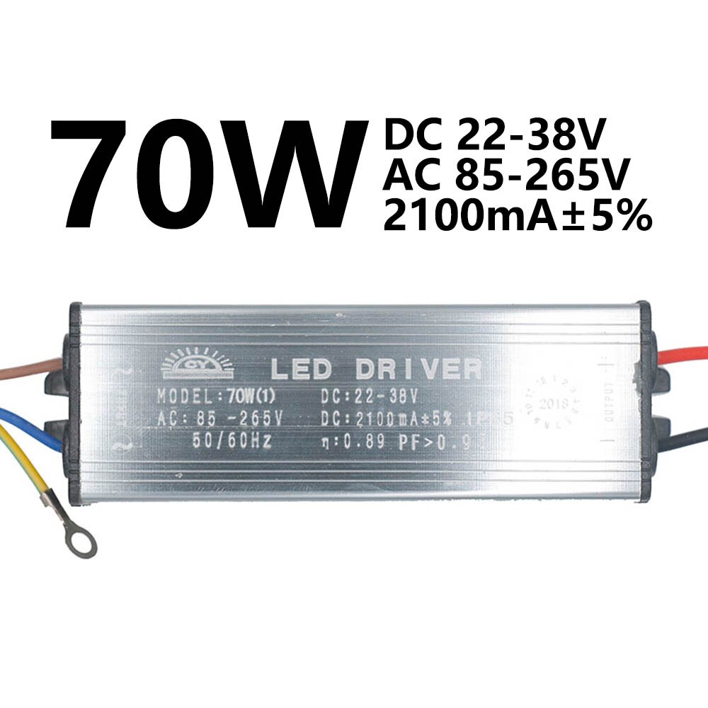 Waterdichte Verlichting Transformers 10W 20W 30W 50W 70W Led Driver Voeding Adapter Voor Strip licht Cctv Camera Billboard Diy: 70W