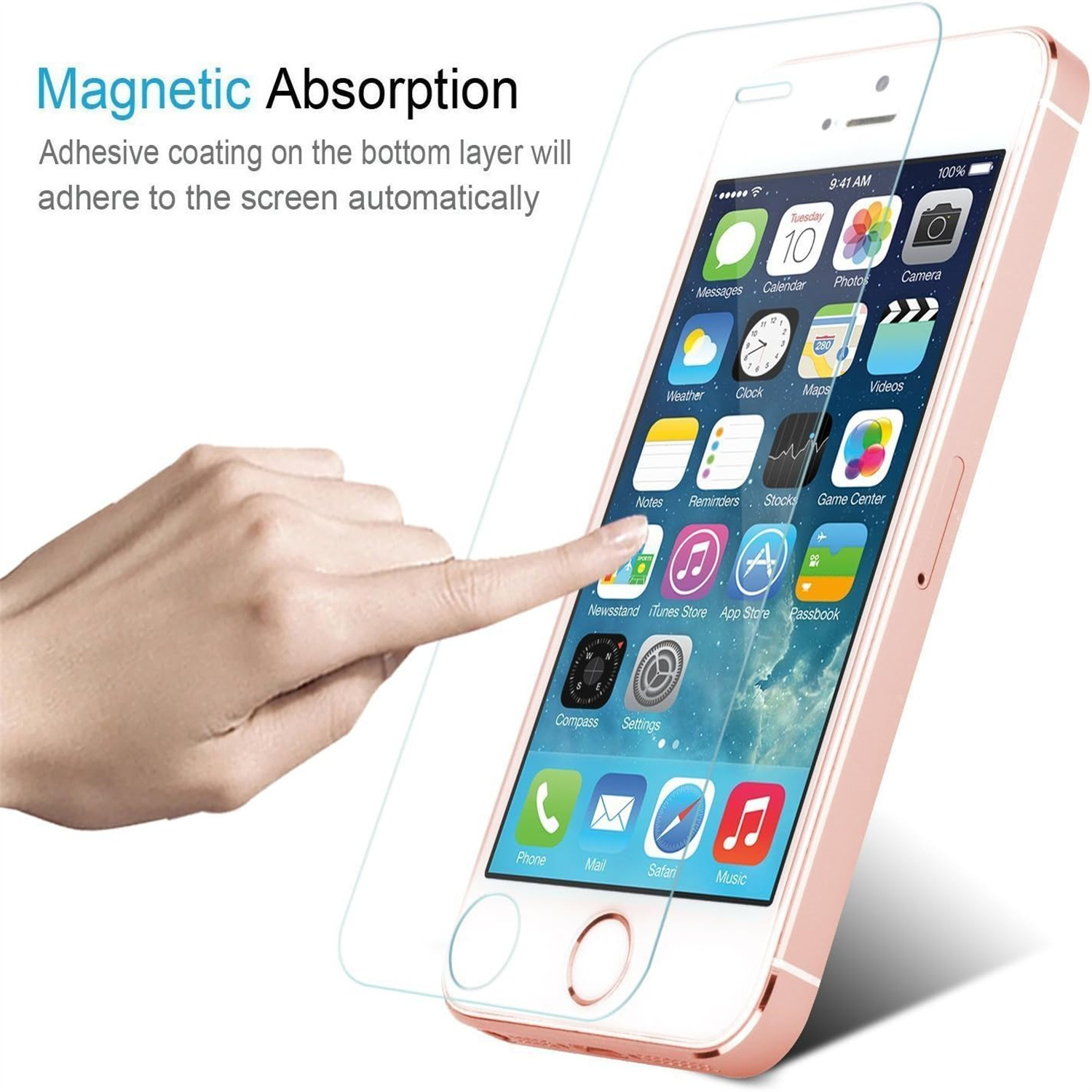 9H gehärtete Glasfolie für iPhone 5 5s SE 2/4 Stück HD-Displayschutzfolie