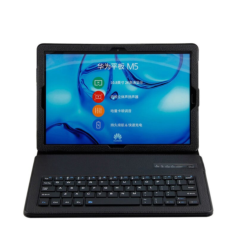 Bluetooth clavier étui en cuir pour Huawei Mediapad M5 10.8 Pro 10.8 pouces amovible sans fil tablette PC clavier étui support couverture