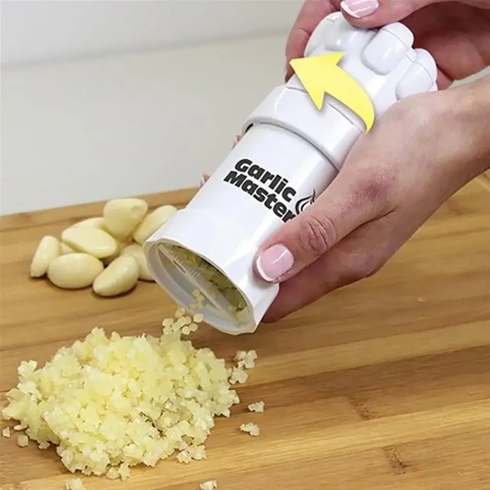 Multifunktionale Knoblauchpresse, Knoblauchschneider, geeignet zum Kochen in der Küche, kleines Küchenwerkzeug, Knoblauchzerkleinerer, Radtyp