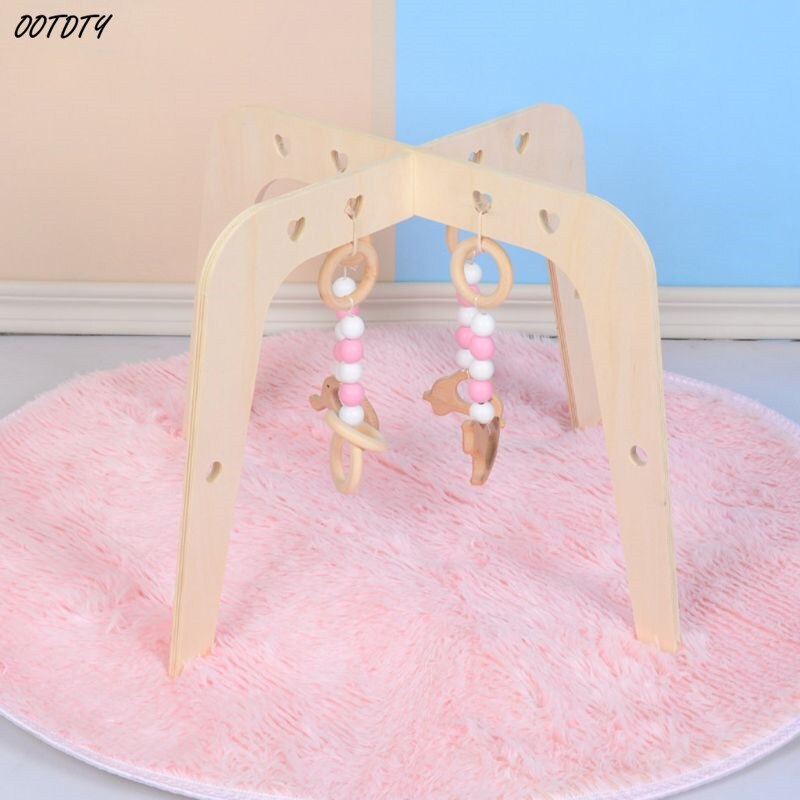 Ootdty 1 Set Nordic Houten Fitness Rack Opknoping Hangers Set Peuter Infant Kamer Decoraties Xxfe