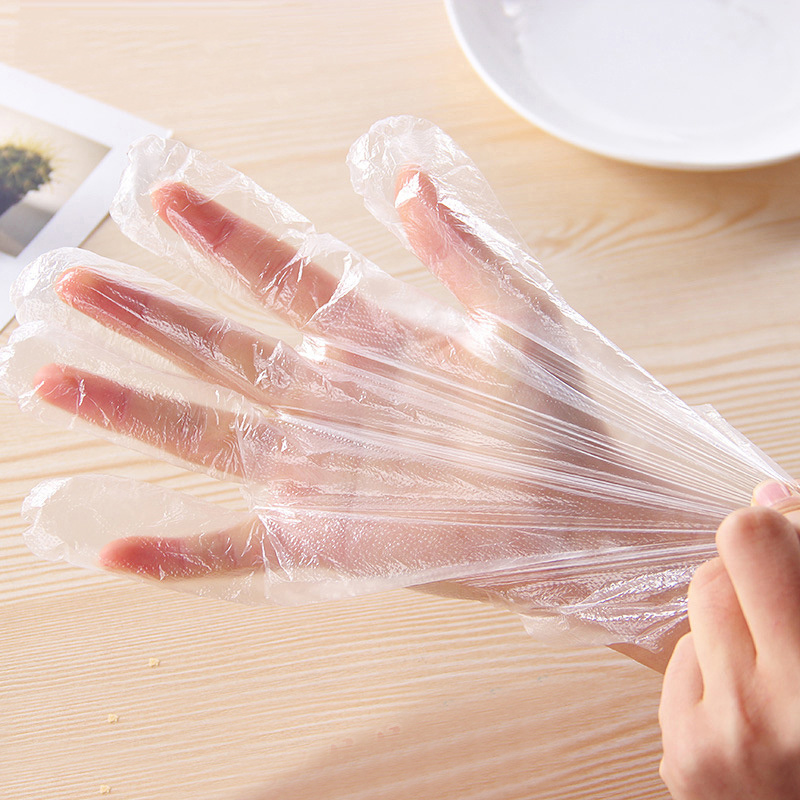 Gants jetables 100/500/1000 pièces | Gant en plastique One-off pour cuisine de Restaurant, gants de nettoyage des aliments, Gadget de cuisine