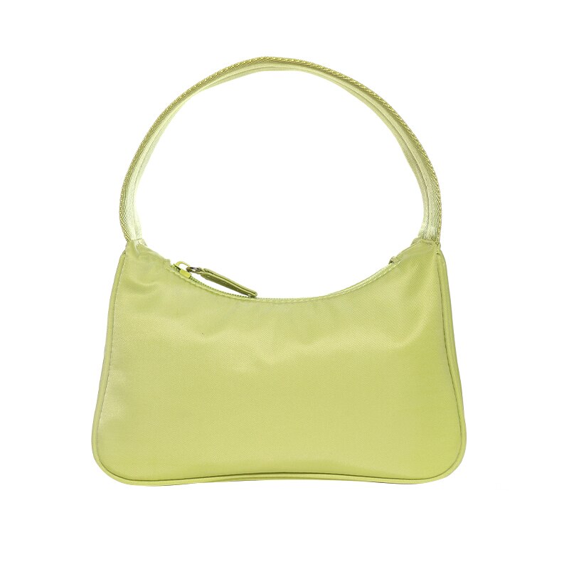 ¡Novedad de ! Bolsos INS para mujer a la Vintage, Bolso Baguette informal de nailon para hombro, pequeño bolso de mano para mujer, bolso para axila, monederos: green