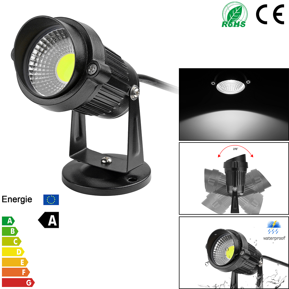 3 W COB LED pelouse lumière jardin projecteur avec Base cour Patio chemin projecteur lampe étanche AC 85-245 V EU Plug