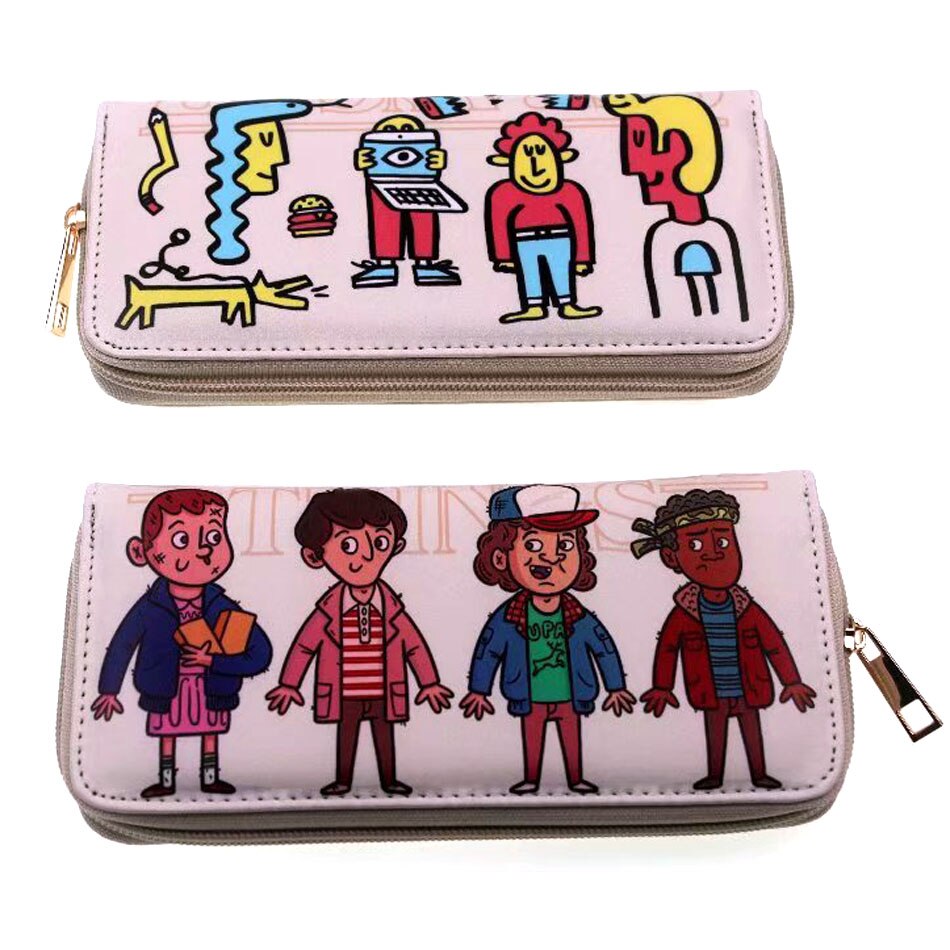 Cartera de piel sintética con estampado de Stranger Things para hombre, cartera de mano de piel sintética con cremallera, con estampado de dibujos animados Move IT a Nightmare on Elm Street Friday the 13: 30