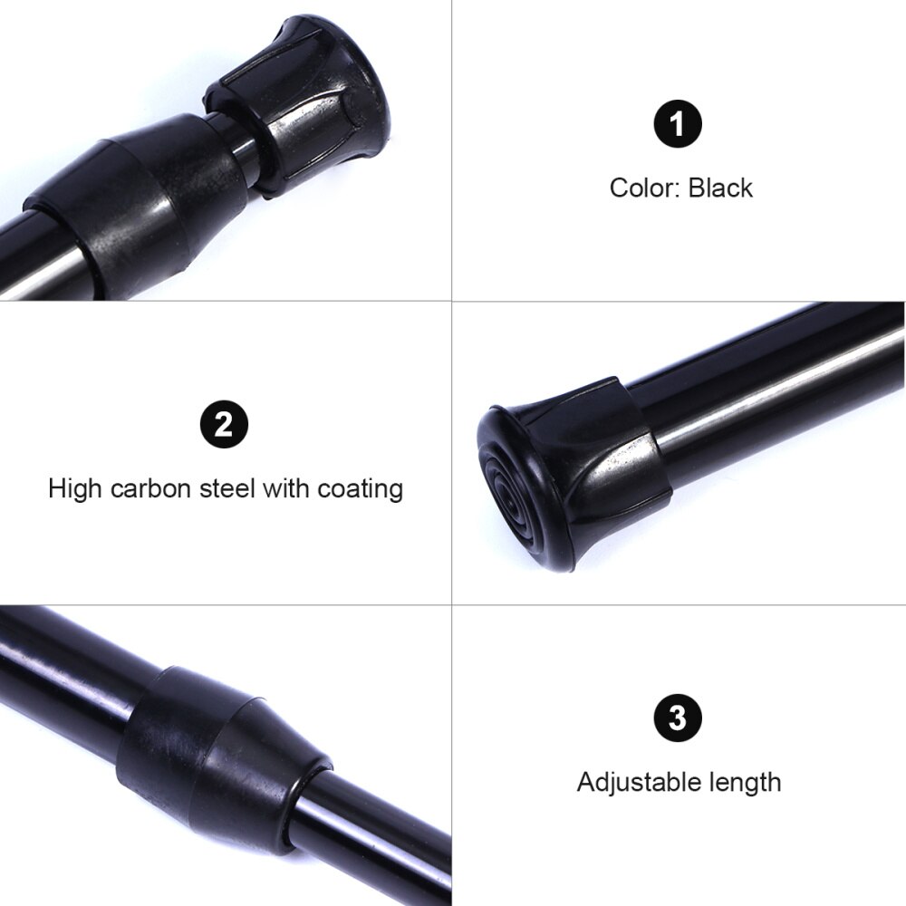 2PCS Punch Free Clothes Drying Poles Curtain Rods Retractable Tension Poles