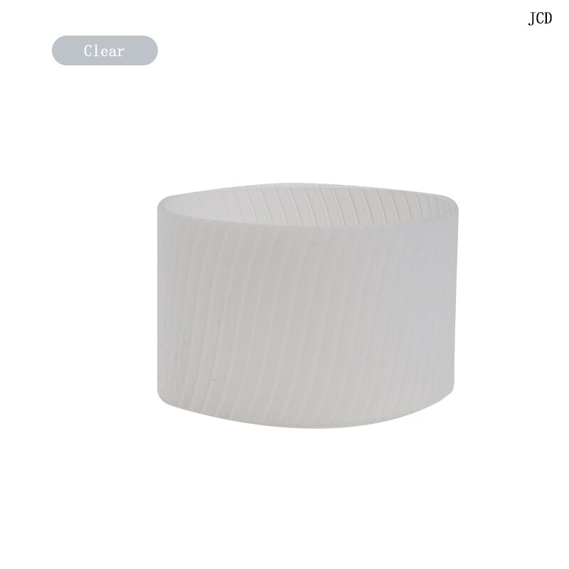 JCD 8cm Silicone Ceramic Cup Sleeves Coffee Mug Wraps Sleeves Recyclable Heat Proof Glass Water Cup Sleeves Cover Home Tools: Clear-8cm