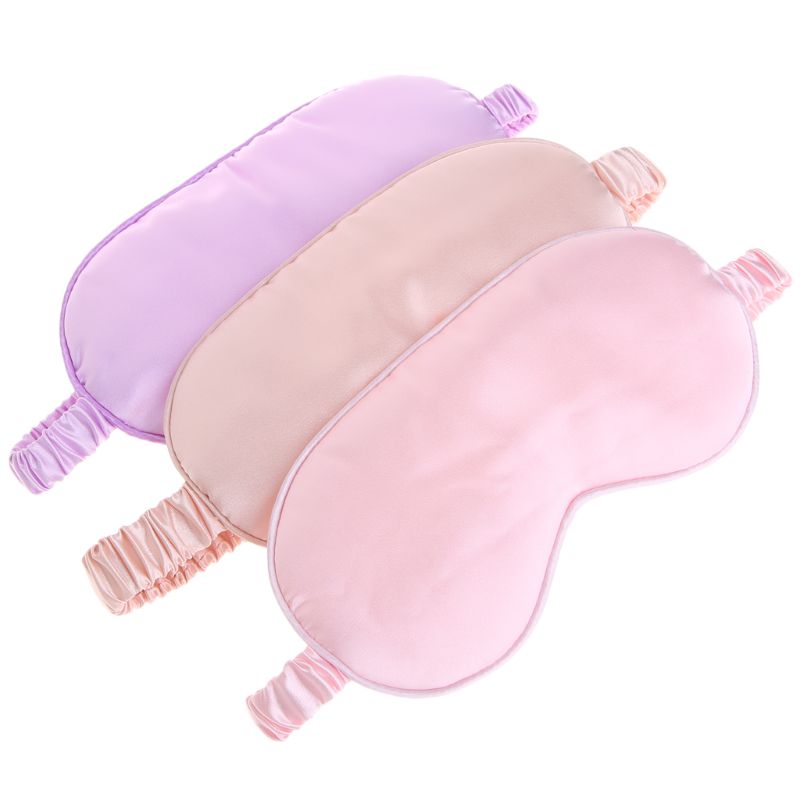 Eyeshade Eye Patch Faux Silk Sleeping Eye Mask Cover Eyepatch Blindfold Solid Portable M89F