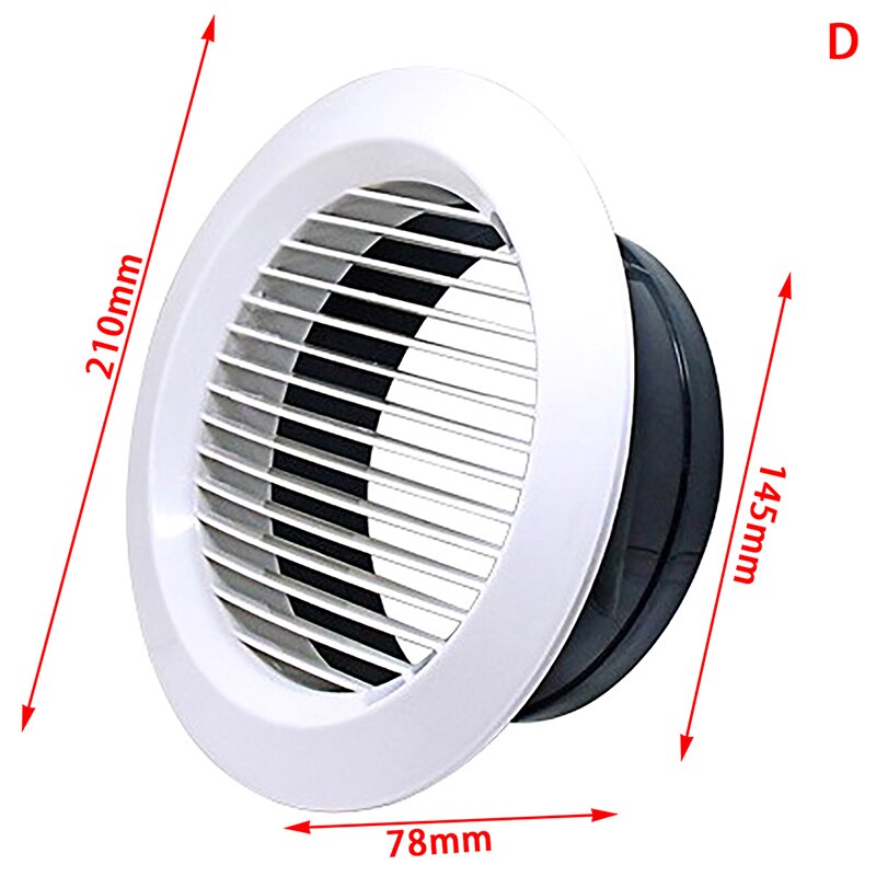 Air Outlets 1 Piece Adjustable Vent Hood Round Duct Ceiling Wall Holes Ventilation Grille Shutters Kitchen Bathroom Air Outlets: D4