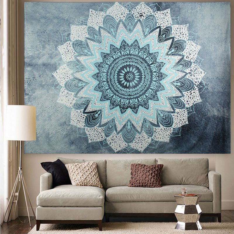 Tapisserie d'éléphant indien grande taille | Tapis mural Boho, Aubusson, motif imprimé coloré de Mandala, pour la plage en bohême