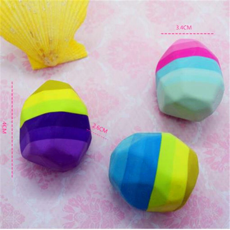 Goma de borrar con forma de piedra colorida extraña, borradores de goma suave, goma de borrar con forma Irregular, material de papelería para estudiantes