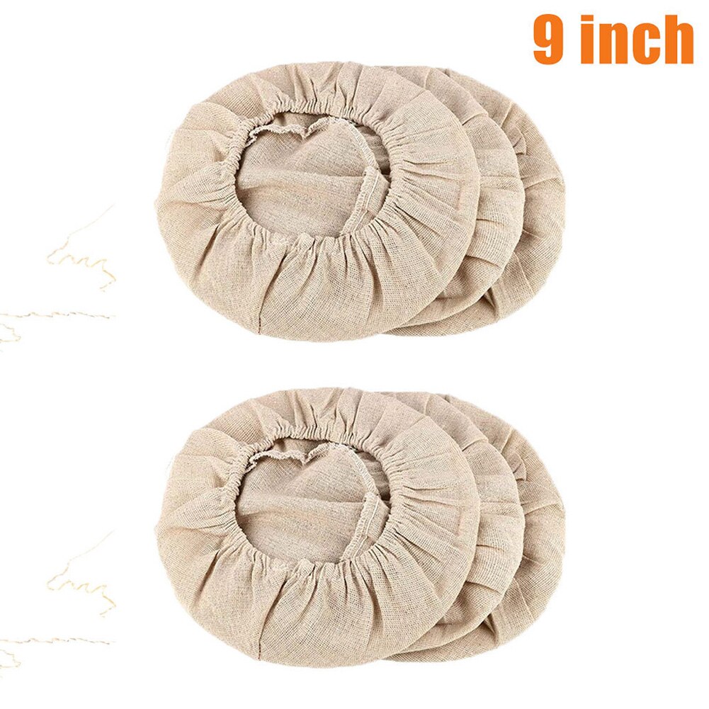 6 stk kjøkken surdeigsbaking brotform brødkurv tøyforing banneton glatt mykt tilbehør korrektur deksel rund deig