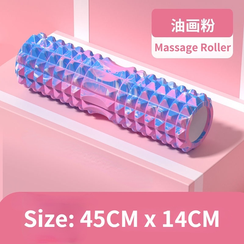 Yoga Column Gym Fitness Foam Roller Pilates Yoga Exercise Back Muscle Massage Roller Soft Yoga Block Muscle roller: Zilver