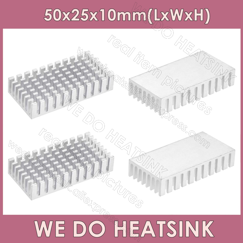 WE DO dissipatore di calore 50x25x10mm senza o con dissipatore termico dissipatore di calore aletta di raffreddamento in alluminio per modulo Transistor IC di potenza LED