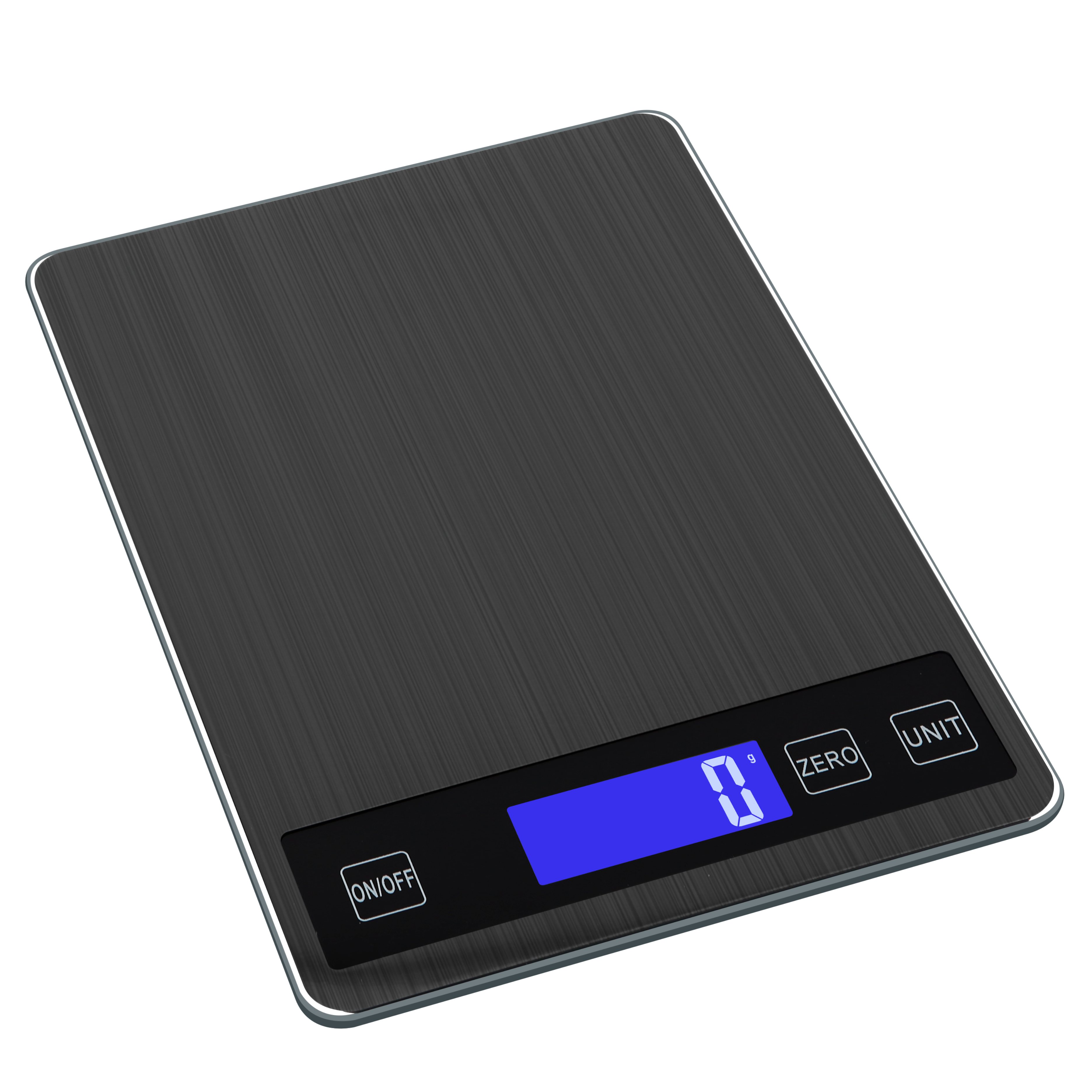 Stainless Steel Kitchen Scale,Greater Goods Gray Food Scale,Digital Display Show Weight in G/KG/LB:OZ/ML/FL.OZ for Cake Baking: black / 15Kg