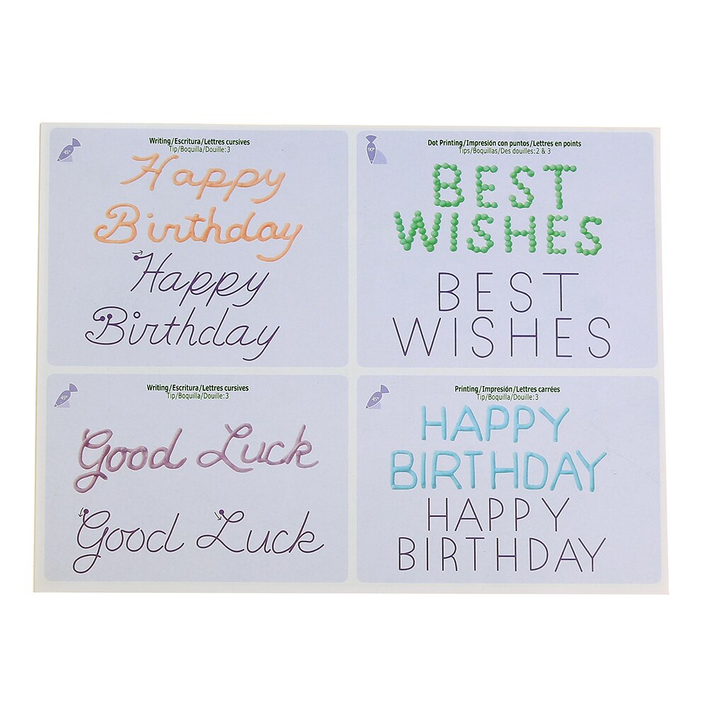 23pc/set Cake Practice Template Board Piping Drawing DIY Paste Teaching Paper Decorating Fondant Decor Baking cake tools E5M1