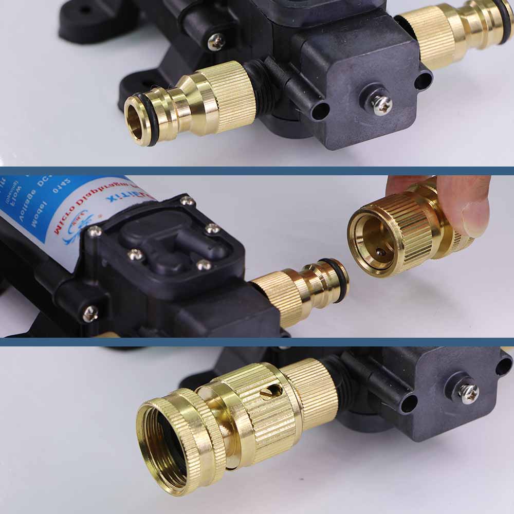 45w 60w 80w 100w självsugande pump 110-240v strömförsörjningssats 16mm mässingskoppling vattentryck membranpump bevattning bevattning