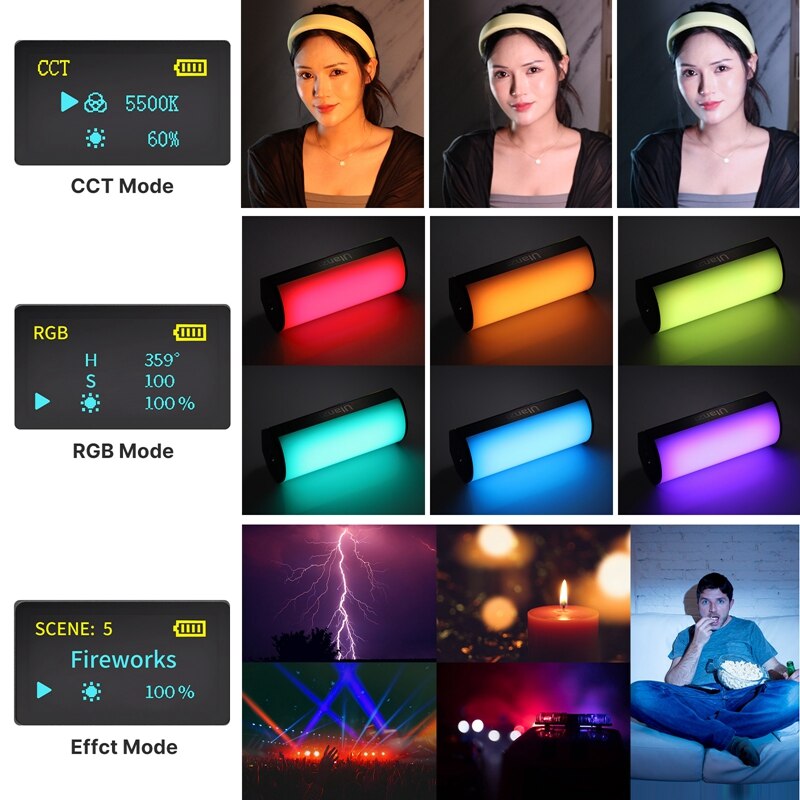 Ulanzi-Barra de luz LED i-light VL119 barra de luz de mano RGB 2500-9000K iluminación de fotografía tubo magnético de luz para vídeo y Vlog