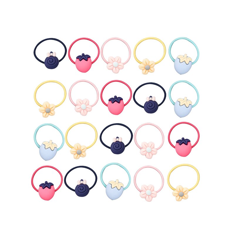 Patpat 20-Stukken Schattige Haarbanden Voor Meisjes Kleurrijke Geschikt Voor Kinderen Vanaf 3 Jaar Oud Meisje Accessoires