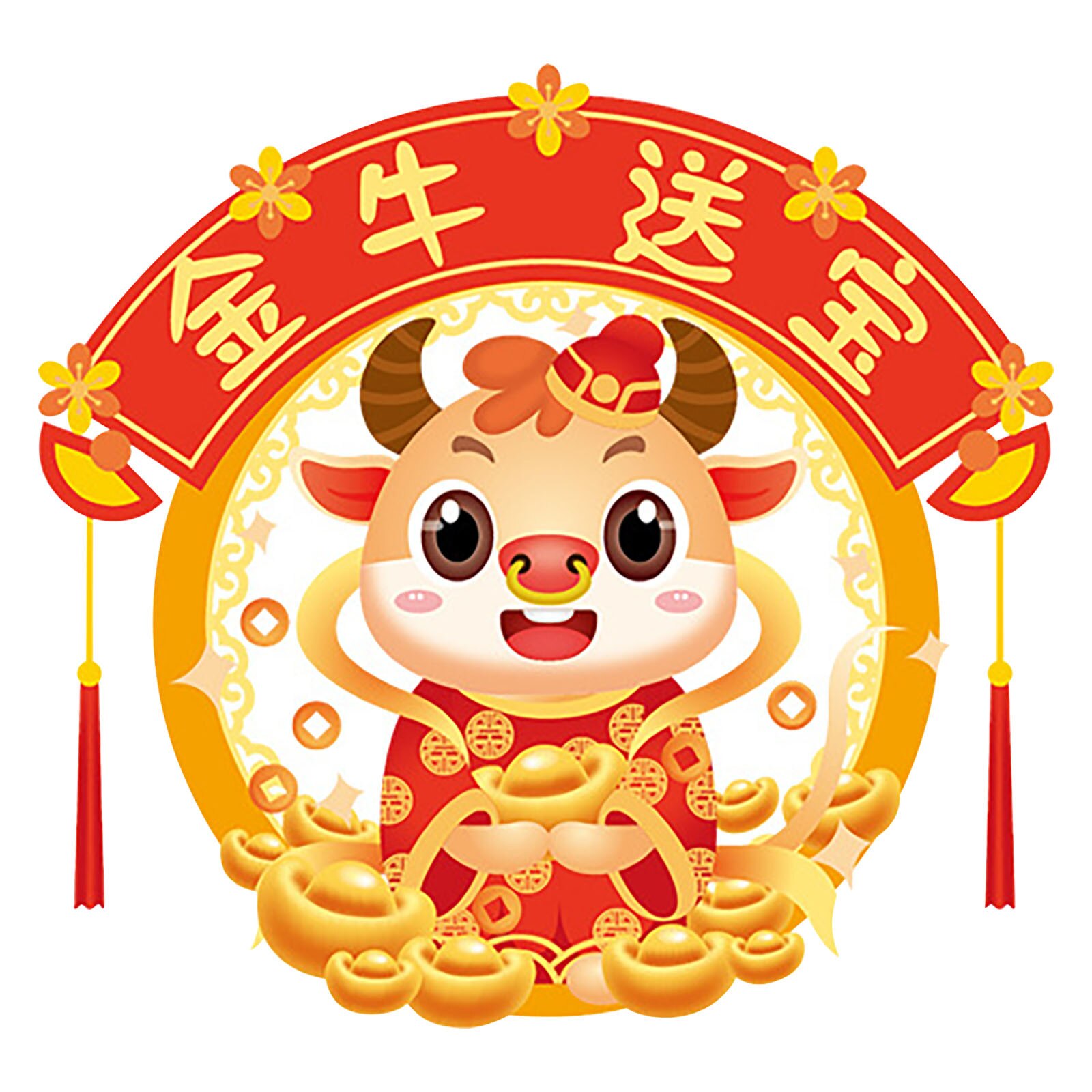 Happy Year Chinese Wall Decals Removable Home Decor Window Glass Stickers Chinese Festival Decorations Pegatinas: D