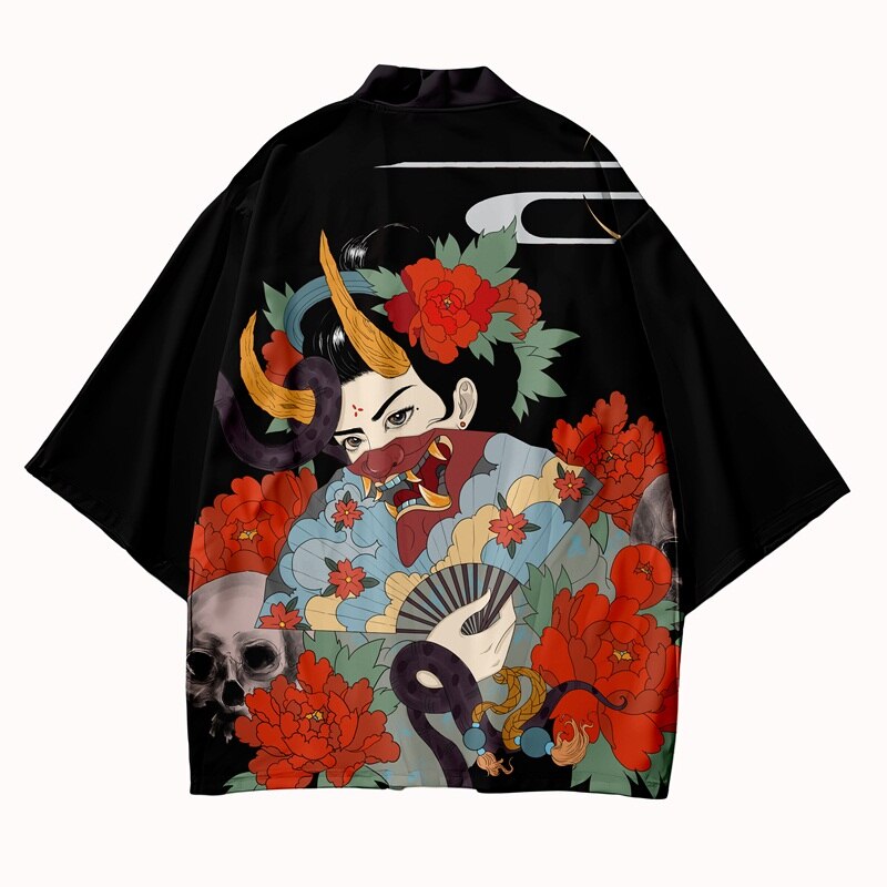 Japansk kimono kofta herrskjorta asiatisk streetwear japansk dräkt kimonos harakuju samurai kostym herr & #39 ;s haori yukata 31208: 7