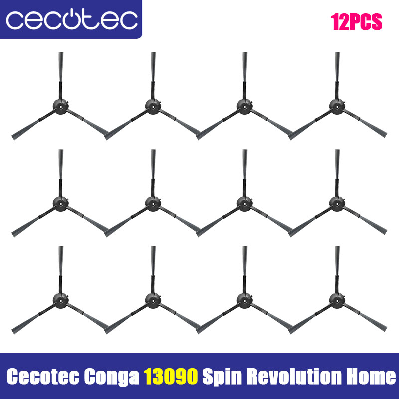 Compatible For Cecotec Conga 13090 Spin Revolution Home Spare Parts Main Side Brush HEPA Filter Mop Cloth Dust Bag Accessories: Dark Grey