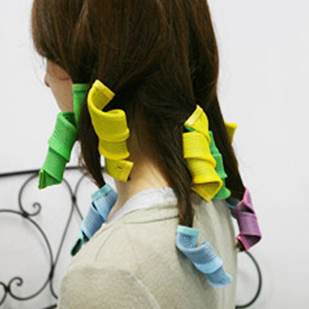 18 sztuk/zestaw DIY robić włosów rolki lokówki spiralne koło kręcenie loków różdżka bezpieczeństwa narzędzie robić układania włosów dla kobiet