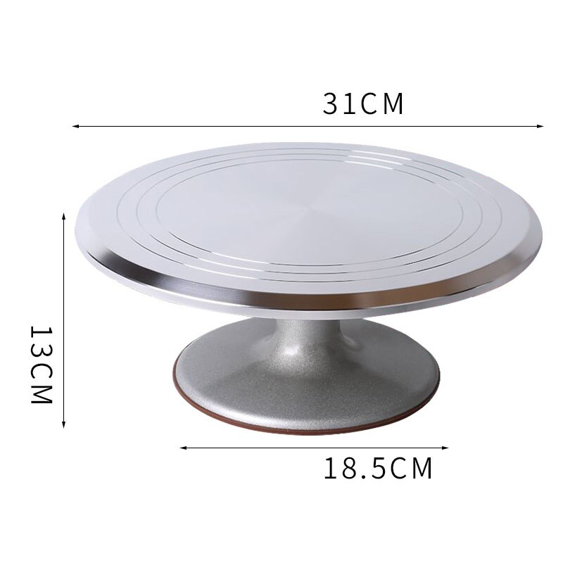 Aluminium 12Inch Taart Draaitafel Roterende Taart Decoreren Draaitafel Stand Taart Kwartelplaat Revolving Decoratie Stand