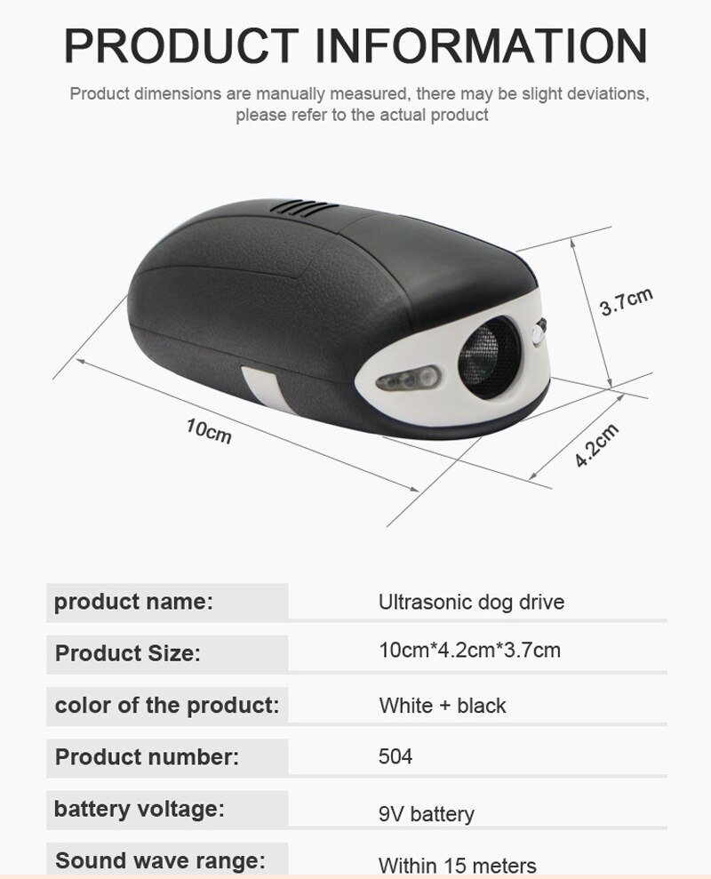 2 In 1 Hond Gedrag Training Apparaat Ultrasone Drive Kat Drive Hond Schakelaar Drive Hond Lichaam Draagbare Licht Rijden Stop barking